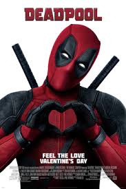 Photo of the first Deadpool movie poster.